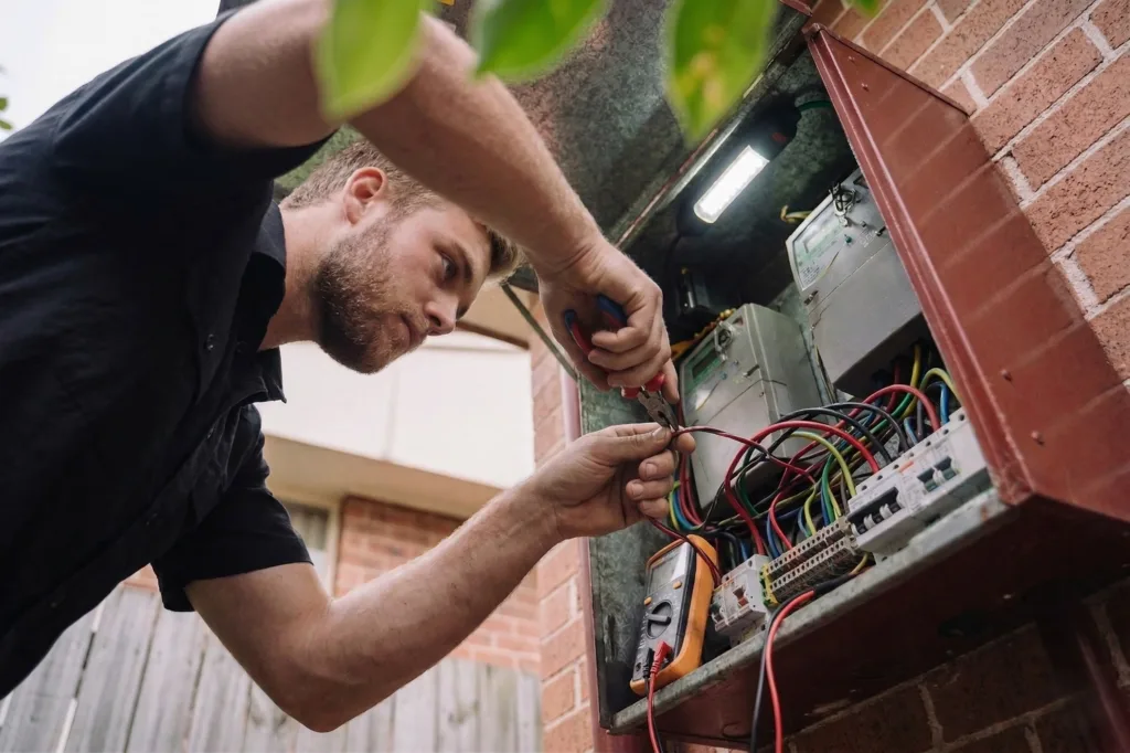 Double Bay electrician performing electrical work